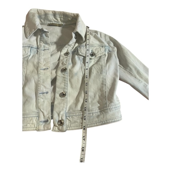 Women's Cream White Denim Jacket - Picture 3 of 10